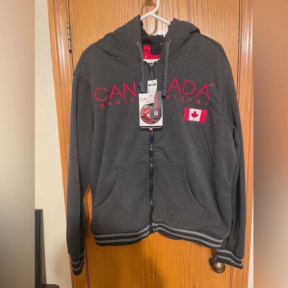 Canada Weather Gear Men's Gray Hoodie Jacket